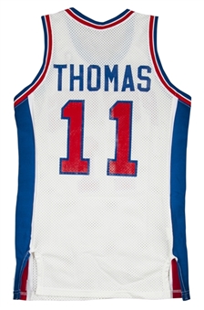 1986-87 Isiah Thomas Game Used Detroit Pistons Home Jersey